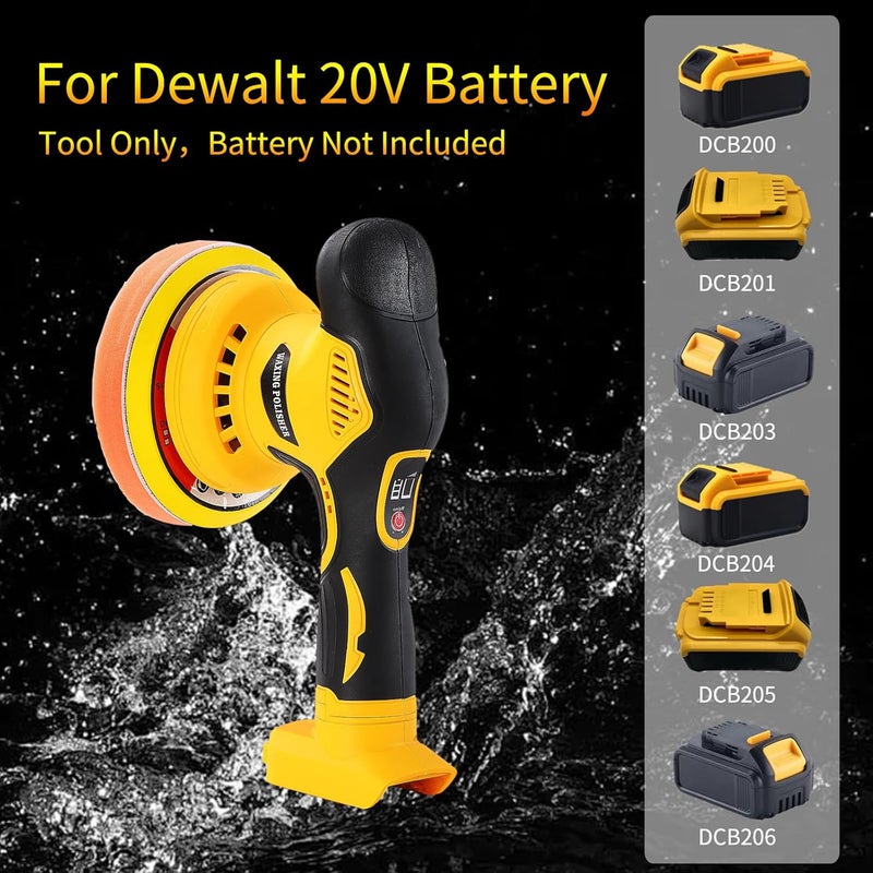 Alrigon Cordless Car Buffer Polisher Compatible for Dewalt 20V Battery, Power Polisher for Car Detailing/Polishing/Waxing(Battery Not Included) - Image 2